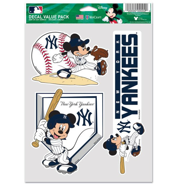 Paquete multiusos para 3 fanáticos de los New York Yankees/Disney