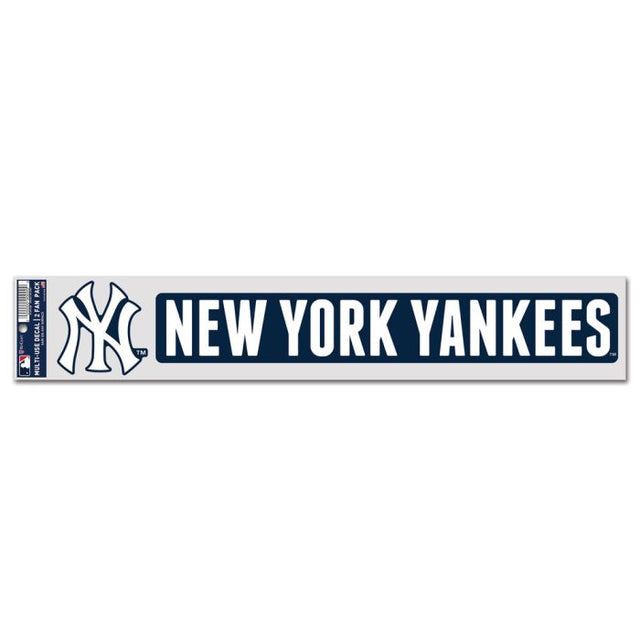 Calcomanías para fanáticos de los Yankees de Nueva York de 3" x 17"