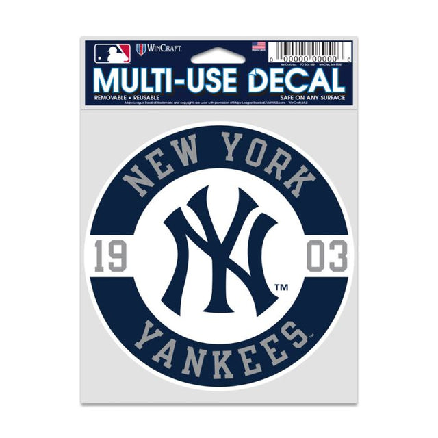 Calcomanías para fanáticos de los Yankees de Nueva York de 3,75" x 5"