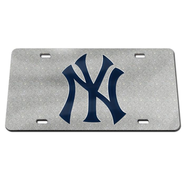 New York Yankees GLITTER Specialty Acrylic License Plate