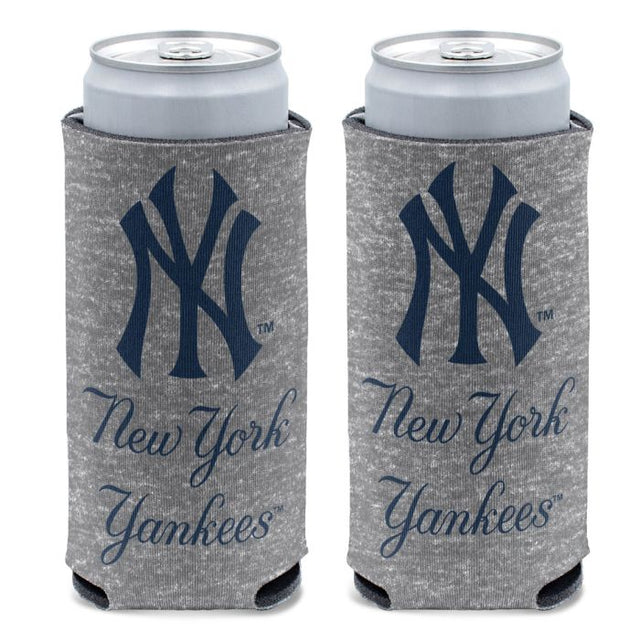 Enfriador de latas delgado de 12 oz color GRIS de los New York Yankees