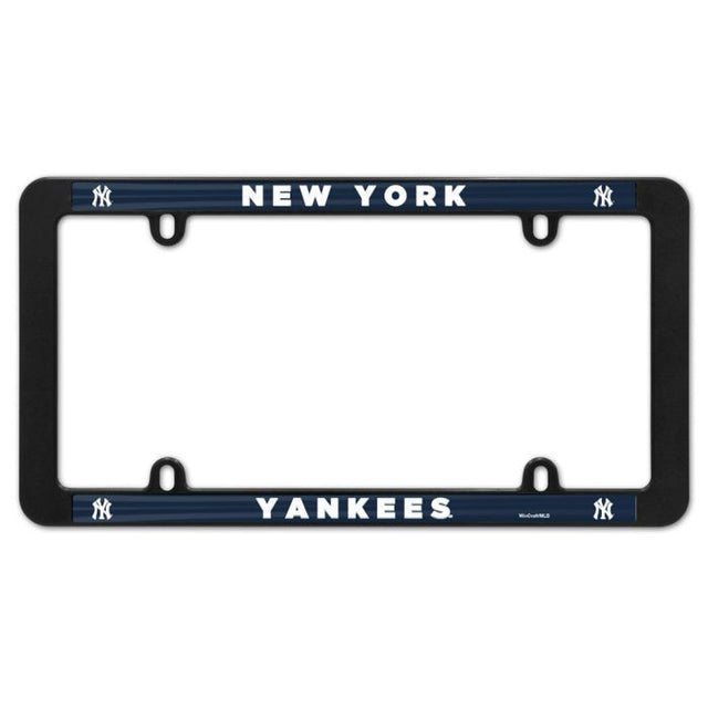 New York Yankees Lic Plt Thin Frame - Black Plastic