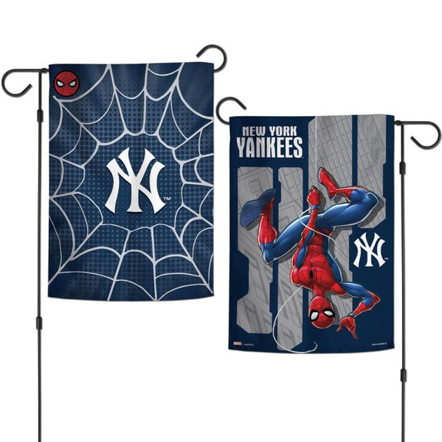 New York Yankees / Marvel (c) 2021 MARVEL Garden Flags 2 sided 12.5" x 18"