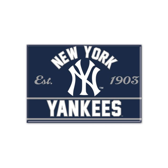 Imán de metal de los Yankees de Nueva York de 2,5" x 3,5"