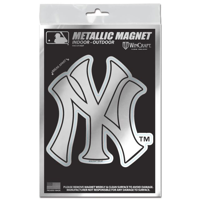 New York Yankees Metallic Magnets 3" x 5"