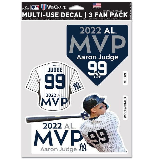 Paquete multiusos para 3 fanáticos de los Yankees de Nueva York Aaron Judge