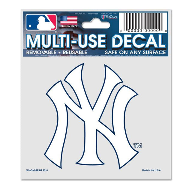 Calcomanía multiusos de los New York Yankees de 3" x 4"