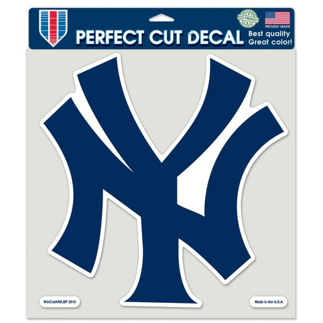 Calcomanía de color de corte perfecto con contorno fino de los New York Yankees NY de 8" x 8"
