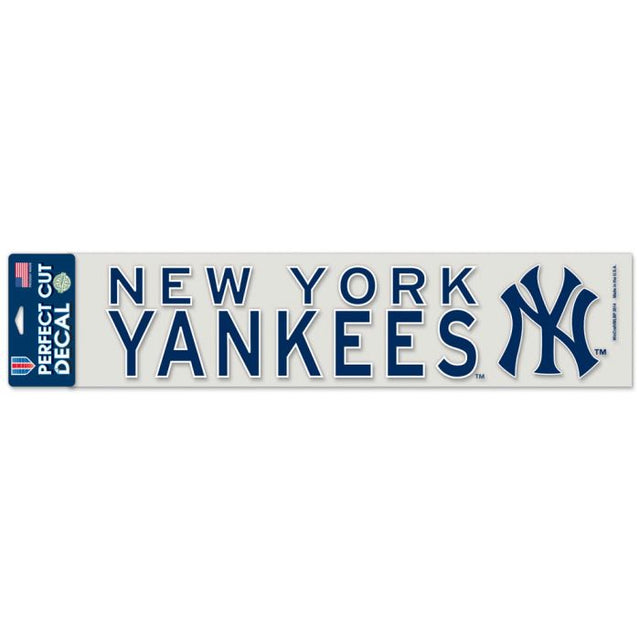 Calcomanías de corte perfecto de los Yankees de Nueva York de 4" x 17"