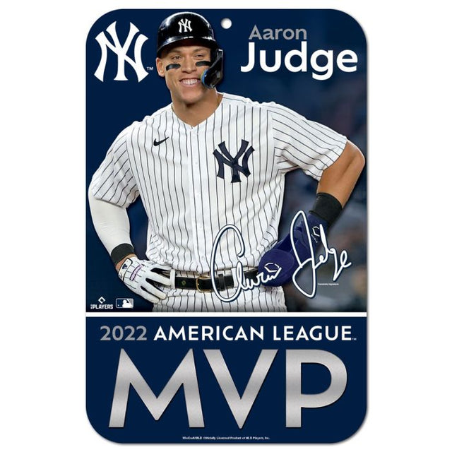 纽约洋基队塑料标牌 11 英寸 x 17 英寸 Aaron Judge