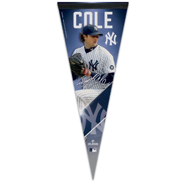 Banderín premium de los Yankees de Nueva York de 12" x 30" de Gerrit Cole