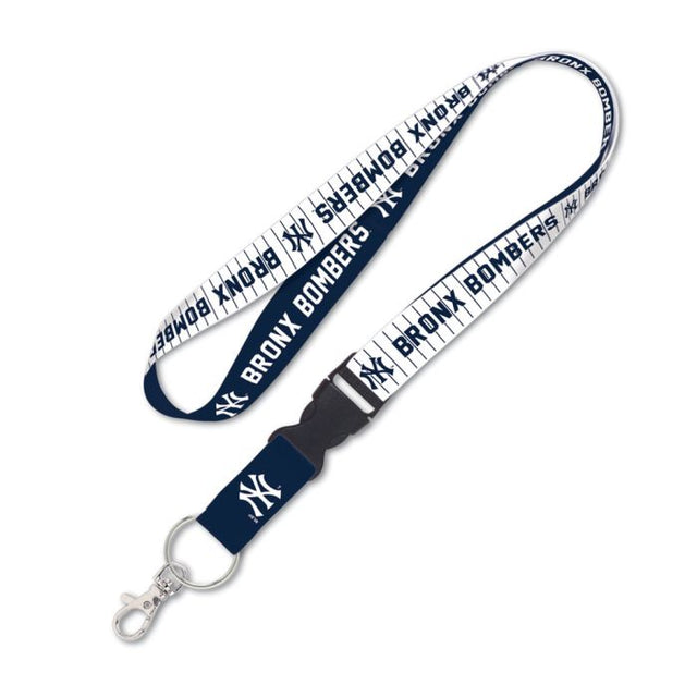 New York Yankees SLOGAN Lanyard w/detachable buckle 1"