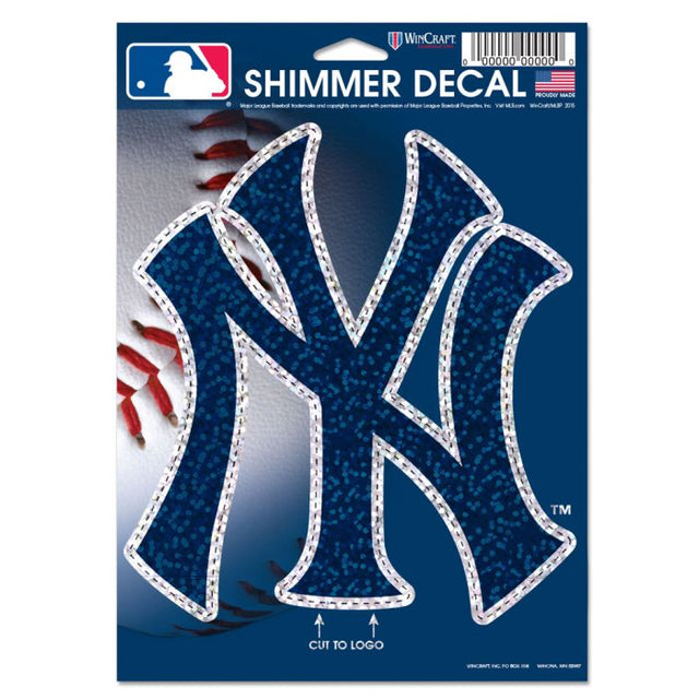 New York Yankees Shimmer Decals 5" x 7"