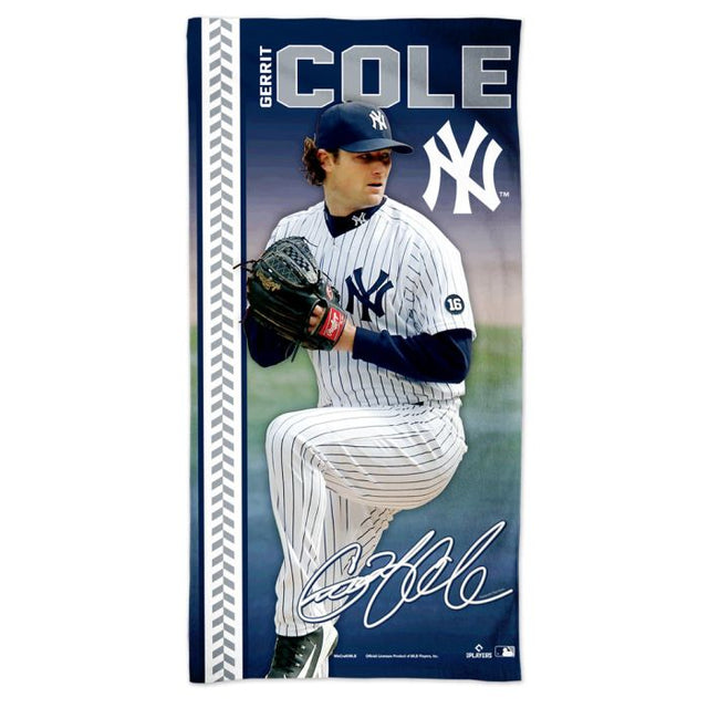 Toalla de playa Spectra de los Yankees de Nueva York de 30" x 60" de Gerrit Cole