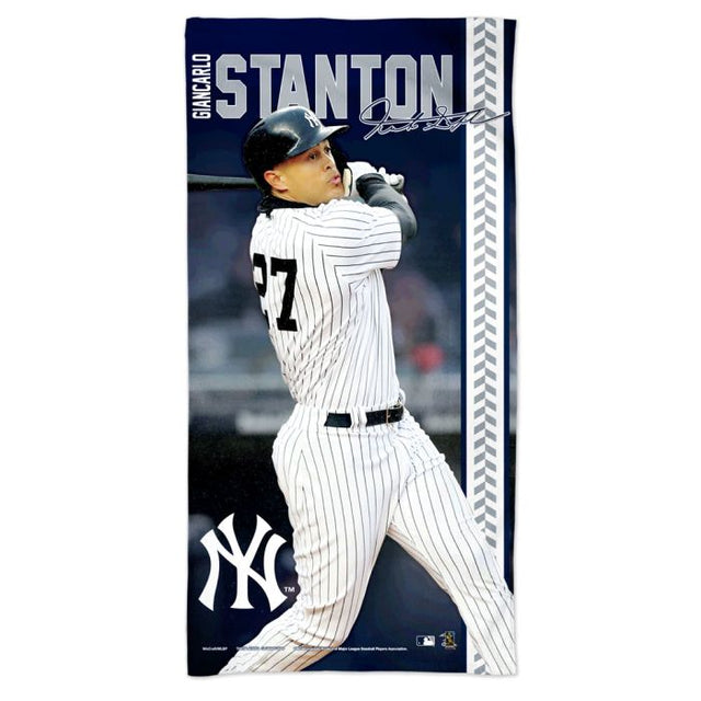 Toalla de playa Spectra de los Yankees de Nueva York de 30" x 60" de Giancarlo Stanton