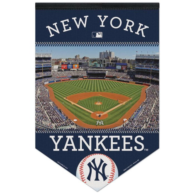 Banner de fieltro premium de los New York Yankees / Stadium de 17" x 26"