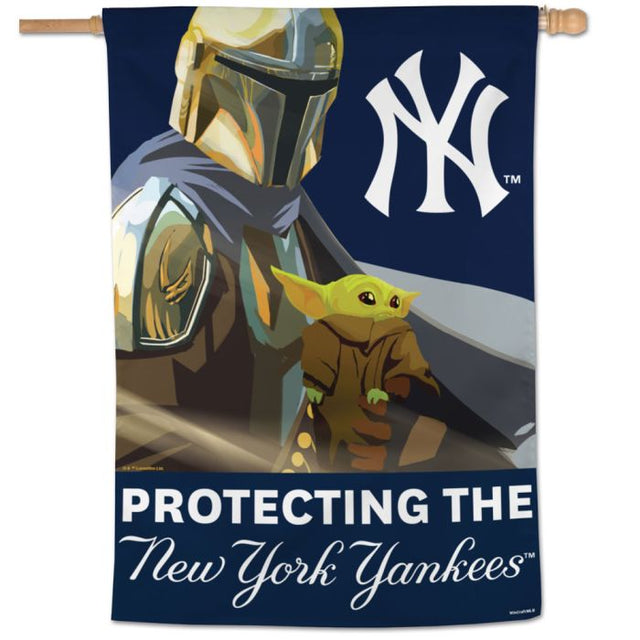 Bandera vertical de los New York Yankees / Star Wars Mandalorian de 28" x 40"