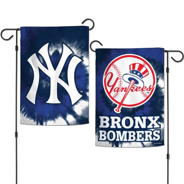 Banderas de jardín teñidas con motivos de los Yankees de Nueva York, de 2 lados, 12,5" x 18"