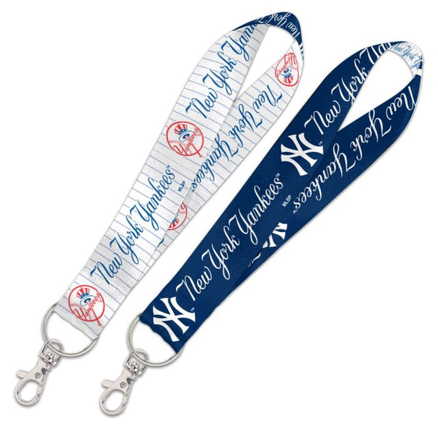 New York Yankees Top Hat Lanyard Key Strap 1"