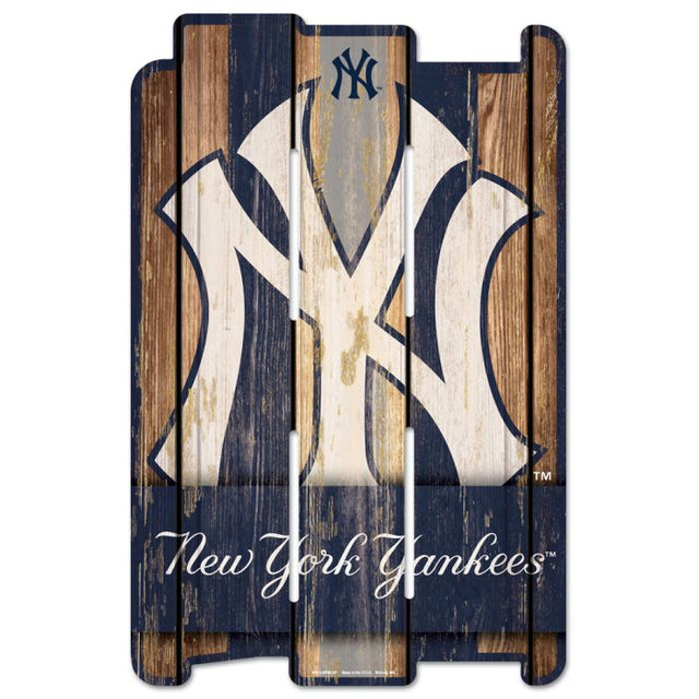 Letrero de madera para valla de los Yankees de Nueva York