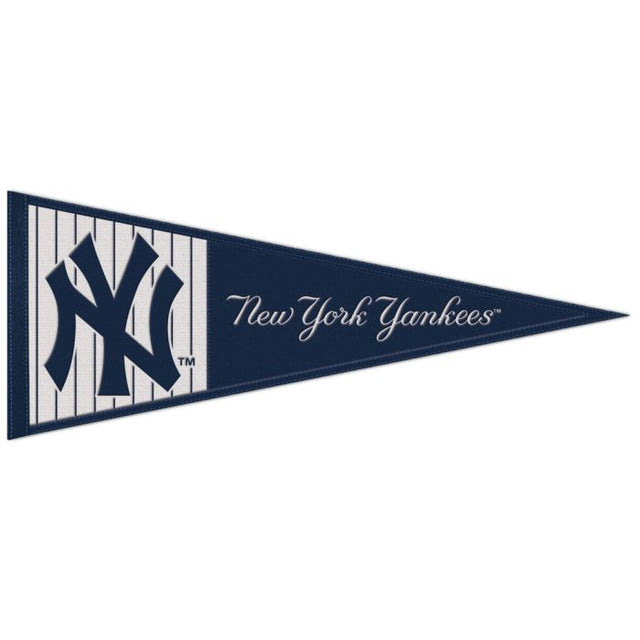 Banderín de lana de los Yankees de Nueva York de 13" x 32"