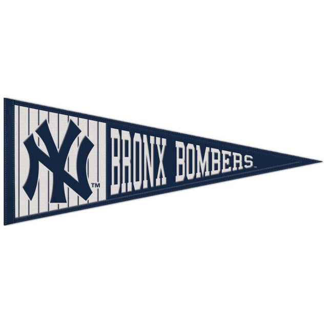 Banderín de lana de los Yankees de Nueva York de 13" x 32"