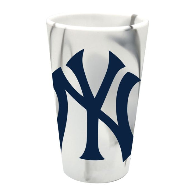 Vaso de pinta de silicona de 16 oz con diseño de los Yankees de Nueva York