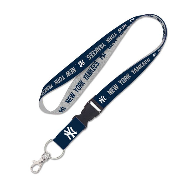 New York Yankees heather Lanyard w/detachable buckle 1"