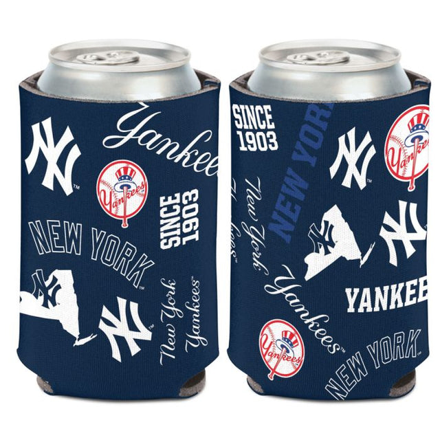 Enfriador de lata de 12 oz con diseño de los Yankees de Nueva York.