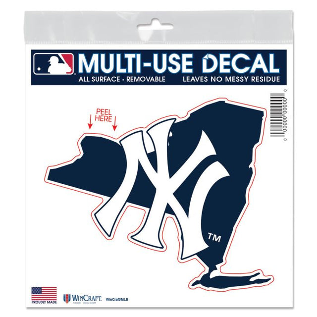 New York Yankees state shape All Surface Decal 6" x 6"