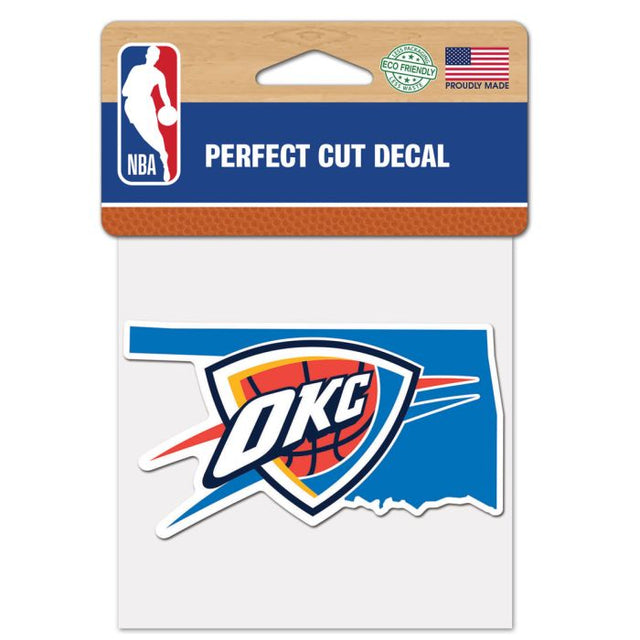 Oklahoma City Thunder state Perfect Cut Color Decal 4" x 4"