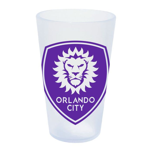 Vaso de pinta de silicona de 16 oz con forma de carámbano de Orlando City SC