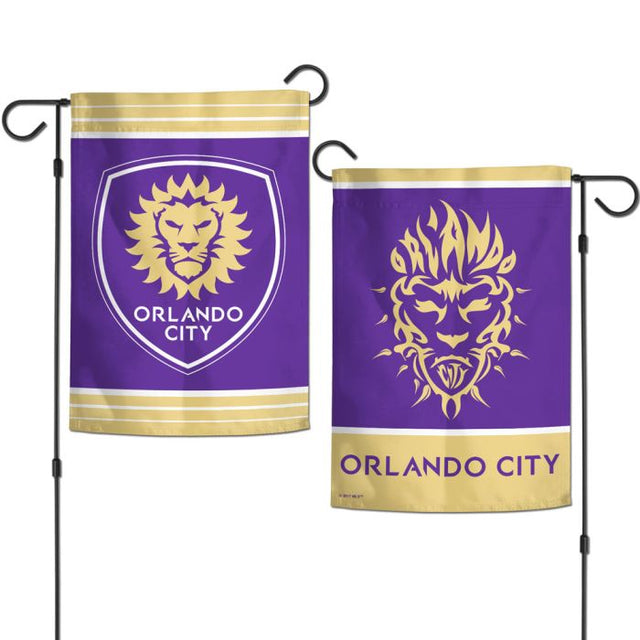 Banderas de jardín con el logotipo de Orlando City SC, de 2 lados, 12,5" x 18"