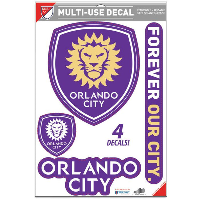 Calcomanía multiusos de Orlando City SC de 11" x 17"