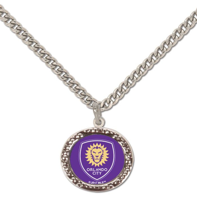 Collar con dije de tarjeta de joyería de Orlando City SC