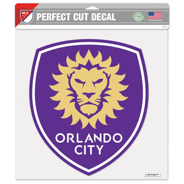 Calcomanía de color de corte perfecto de Orlando City SC de 12" x 12"