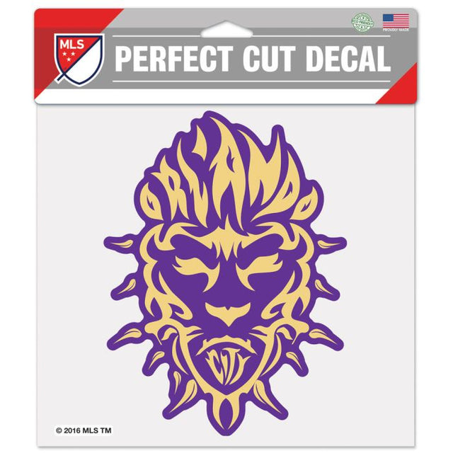 Calcomanía de color de corte perfecto de Orlando City SC de 8" x 8"