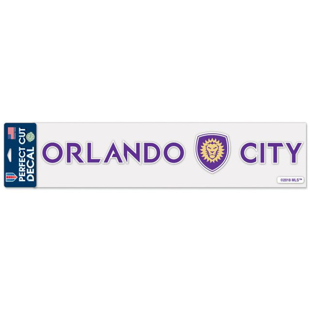 Calcomanías de corte perfecto de Orlando City SC de 4" x 17"