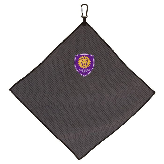 Toalla de microfibra gris de Orlando City SC, 15 x 15 pulgadas