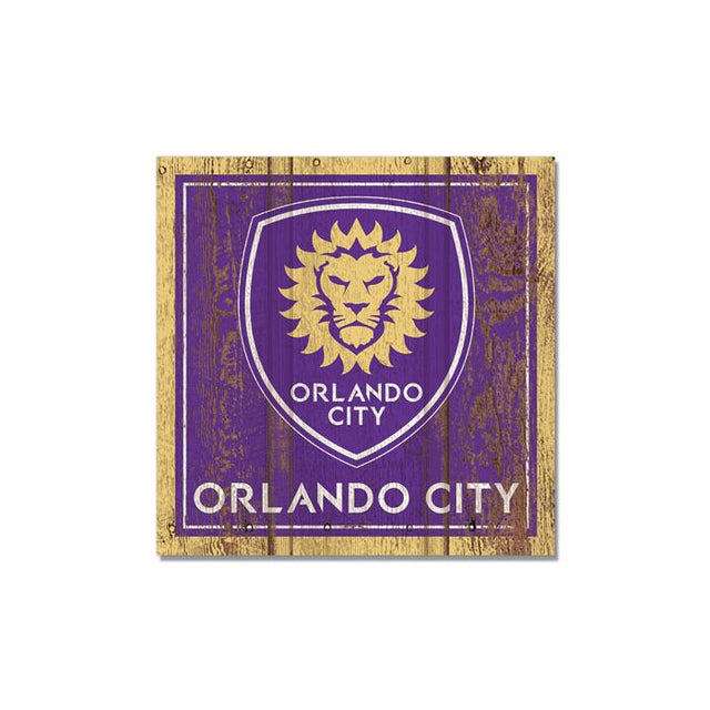 Imán de madera de la ciudad de Orlando, SC, 3" x 3"