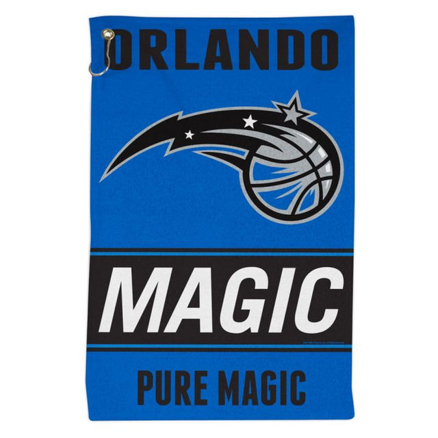 Toalla deportiva de 16 x 25 pulgadas con el lema de Orlando Magic