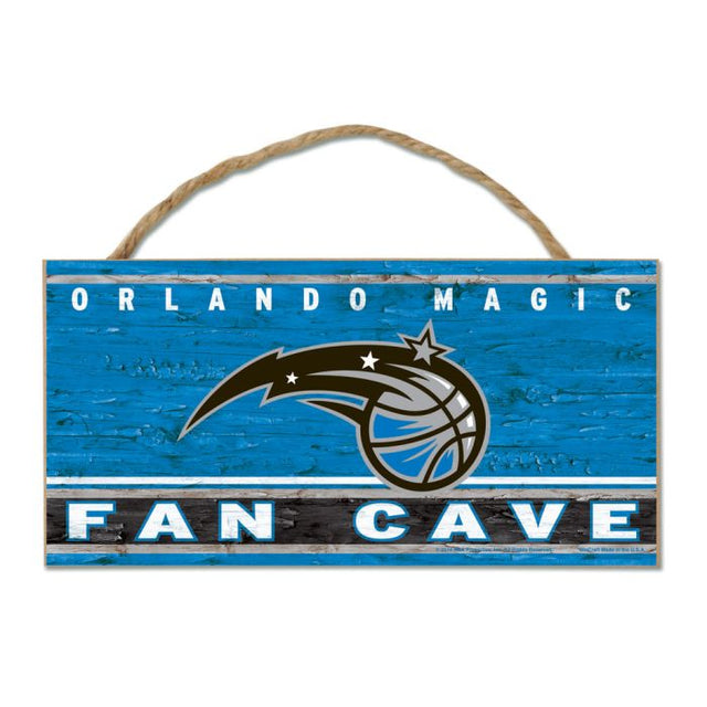 Letrero de madera con cuerda de Orlando Magic de 5" x 10"