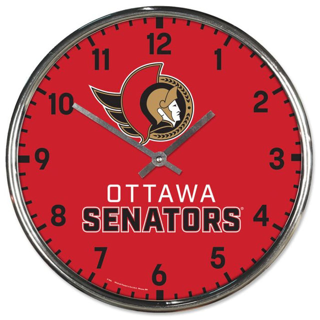 Ottawa Senators Chrome Clock