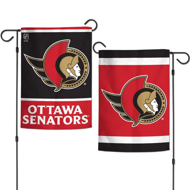 Banderas de jardín de los Senadores de Ottawa, de 2 lados, 12,5" x 18"