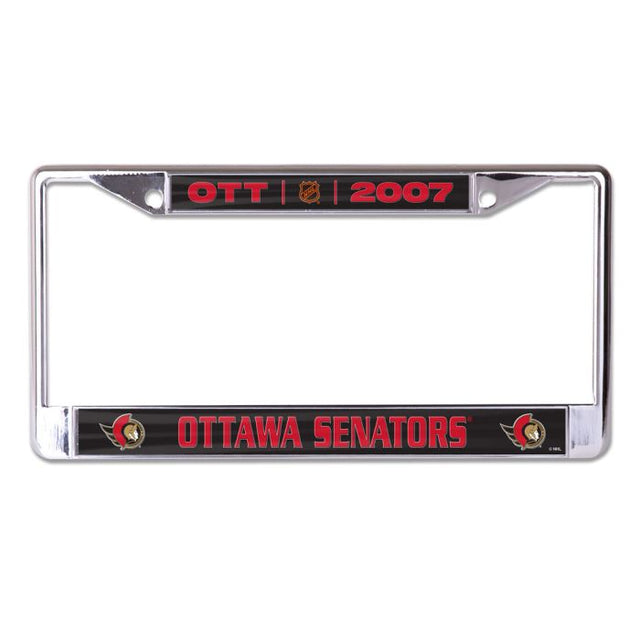 Edición especial de los Ottawa Senators, marco de licencia impreso de tamaño pequeño y grande