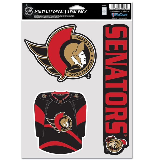 Paquete de 3 ventiladores multiusos de edición especial de los Ottawa Senators