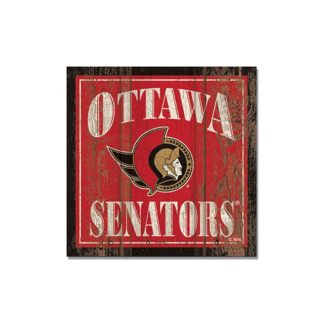 Ottawa Senators Wooden Magnet 3" X 3"