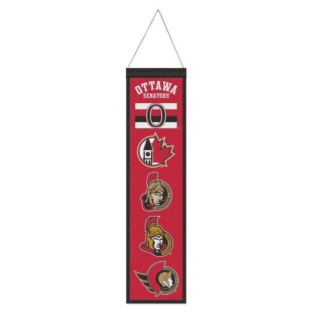 Ottawa Senators Wool Banner 8" x 32"