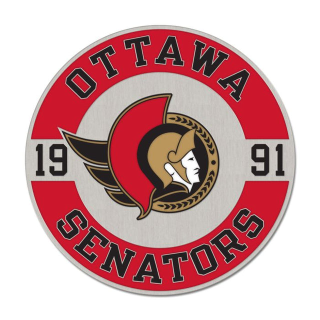 Ottawa Senators round est Collector Enamel Pin Jewelry Card