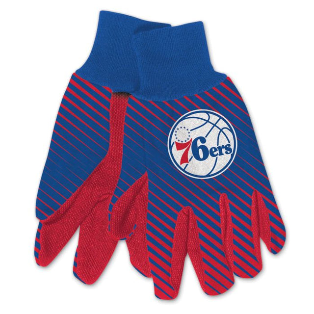 Guantes de dos tonos para adultos de los Philadelphia 76ers